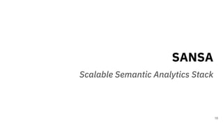 SANSA
Scalable Semantic Analytics Stack
18
 