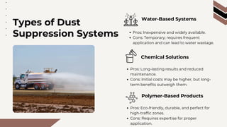 Efficient Dust Suppression Methods for High-Traffic Zones | PDF