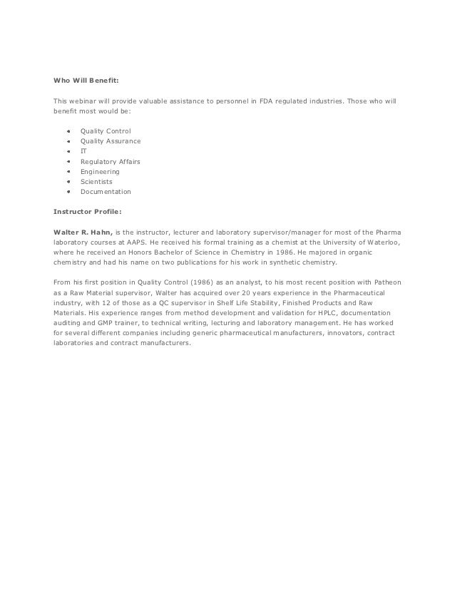 QC laboratory documentation to ensure FDA compliance effectively and