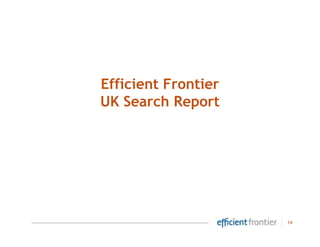 Efficient Frontier
UK Search Report




                     14
 