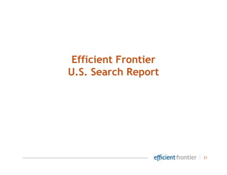 Efficient Frontier
U.S. Search Report




                      21
 