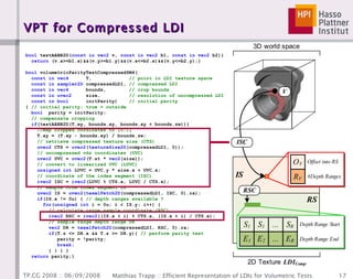 VPT for Compressed LDI 