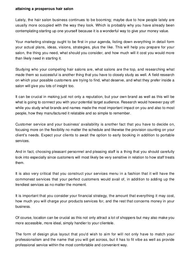 establishing hair salons salon start up cost