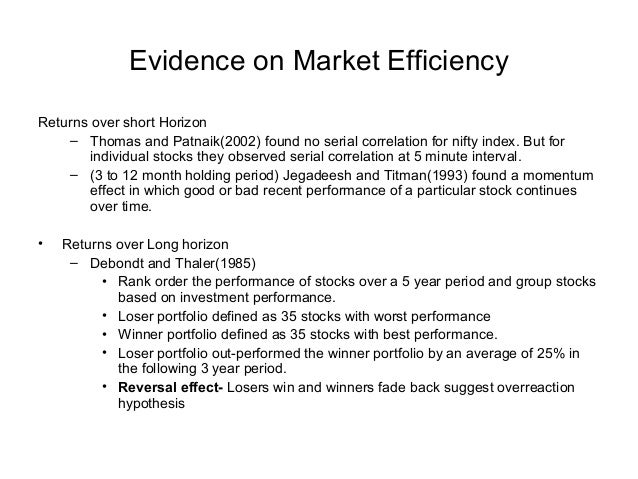 Efficient Market Hypothesis