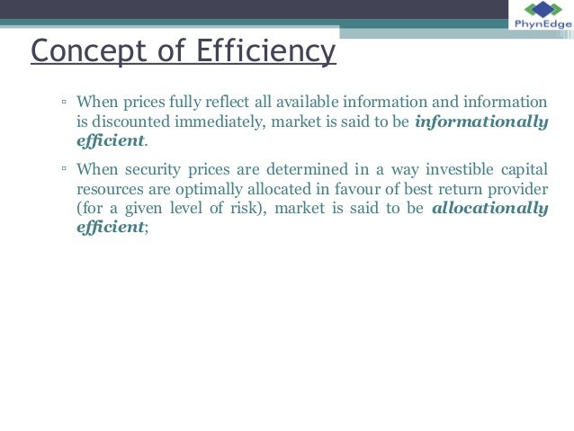 concept of efficient market hypothesis Market efficiency market efficiency is a concept: efficient markets hypothesis (emh) states that stock prices reflectinformation if markets are efficient then new information is reflected quickly into market prices. concept of efficient market hypothesis Market efficiency market efficiency is a concept: efficient markets hypothesis (emh) states that stock prices reflectinformation if markets are efficient then new information is reflected quickly into market prices.