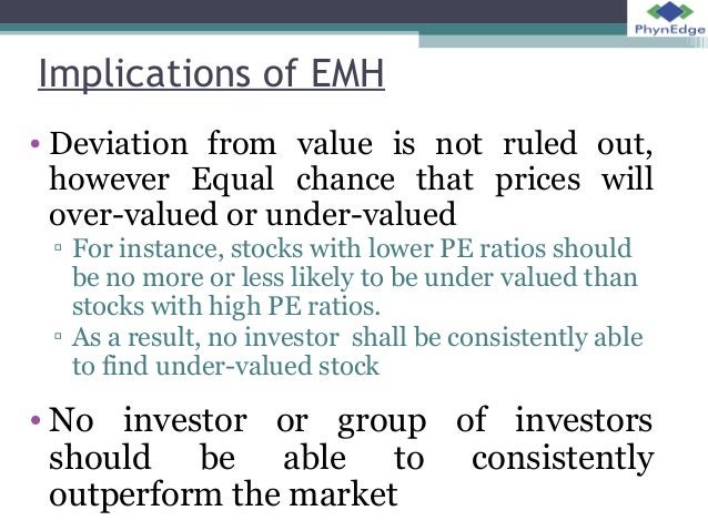 efficient market hypthesis The efficient market hypothesis & the random walk theory gary karz, cfa host of investorhome founder, proficient investment management, llc an issue that is the subject of intense debate among academics and financial professionals is the efficient market hypothesis (emh. efficient market hypthesis The efficient market hypothesis & the random walk theory gary karz, cfa host of investorhome founder, proficient investment management, llc an issue that is the subject of intense debate among academics and financial professionals is the efficient market hypothesis (emh.