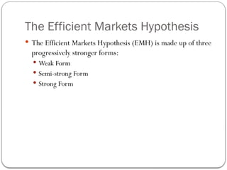 Emh Graph efficient market theoryintroduction concepts | PPTX