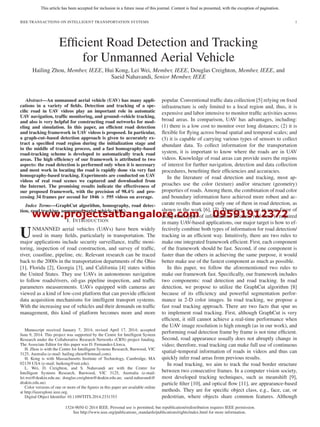Efficient Road Detection and Tracking for Unmanned Aerial Vehicle | PDF