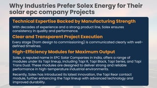 Solx Module Efficient Solar Power Solutions for Manufacturing by Solex Energy | PDF