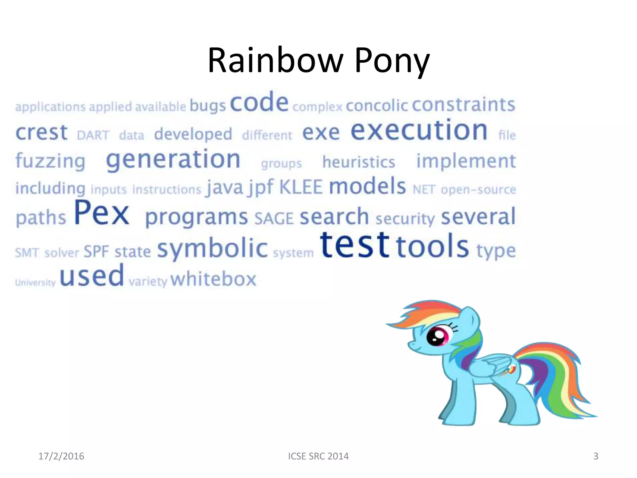Rainbow Pony 17/2/2016 ICSE SRC 2014 3 