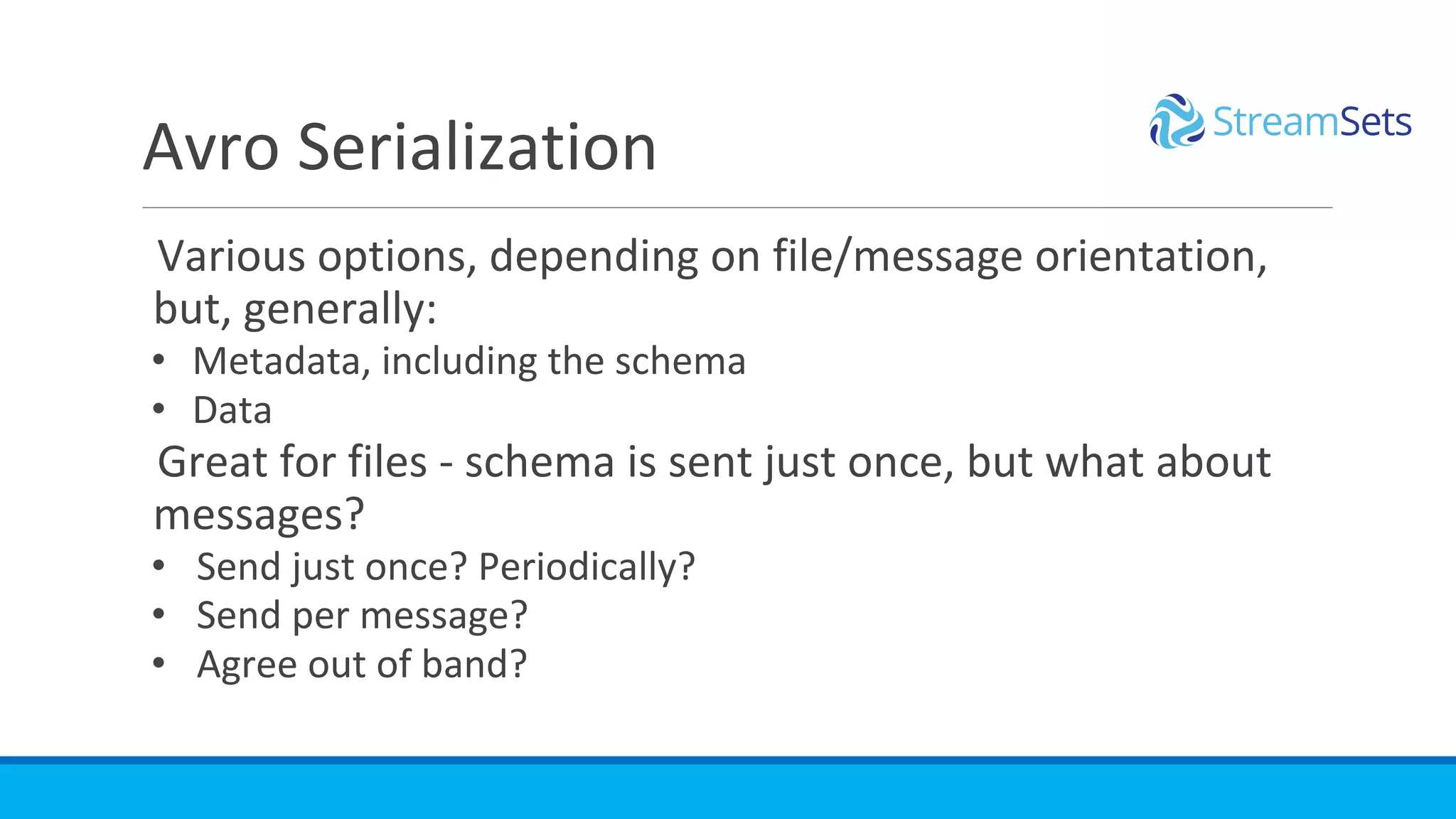 Kafka Summit SF 2017 - Efficient Schemas in Motion with Kafka and ...