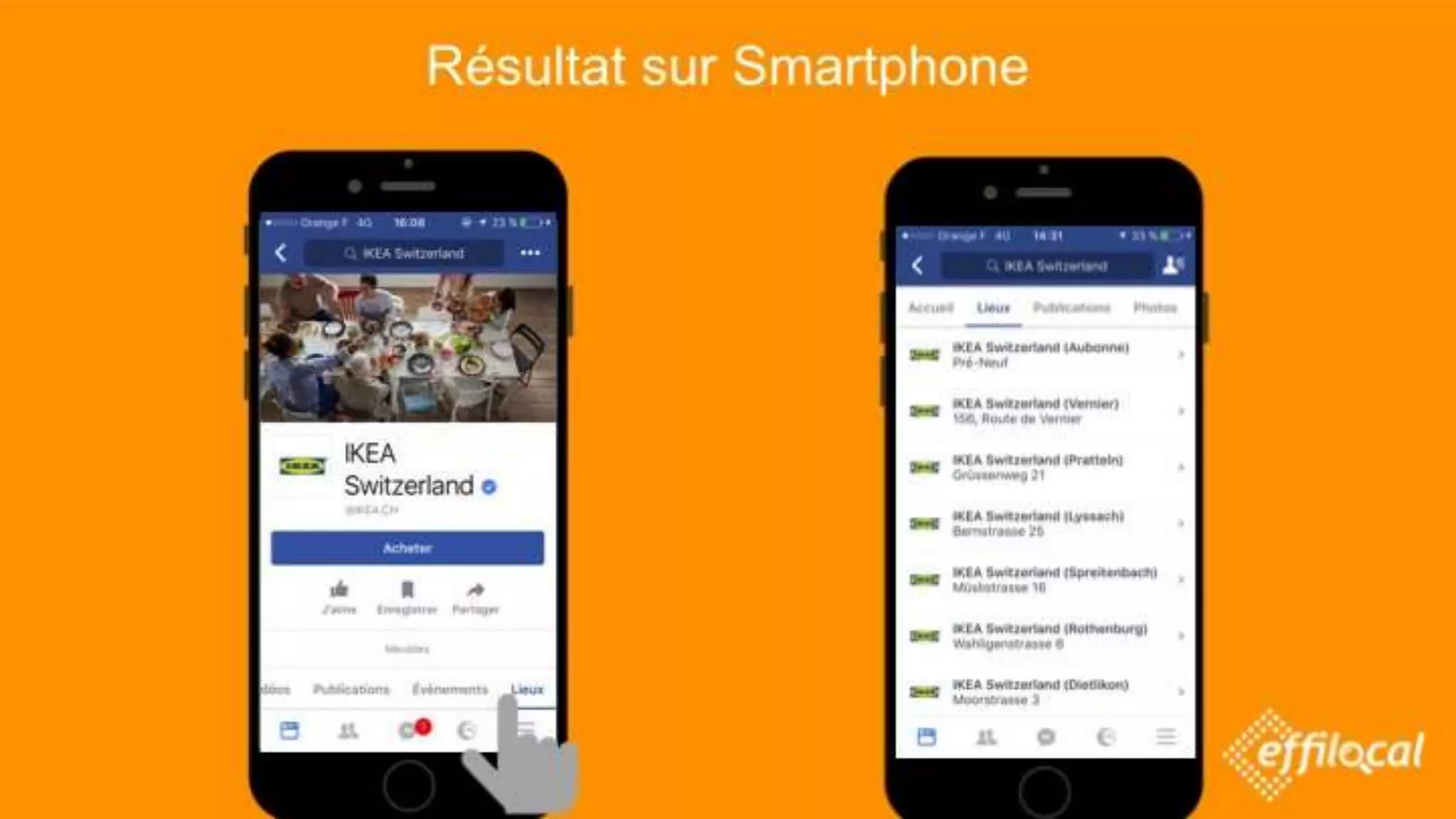 Résultat sur Smartphone
 