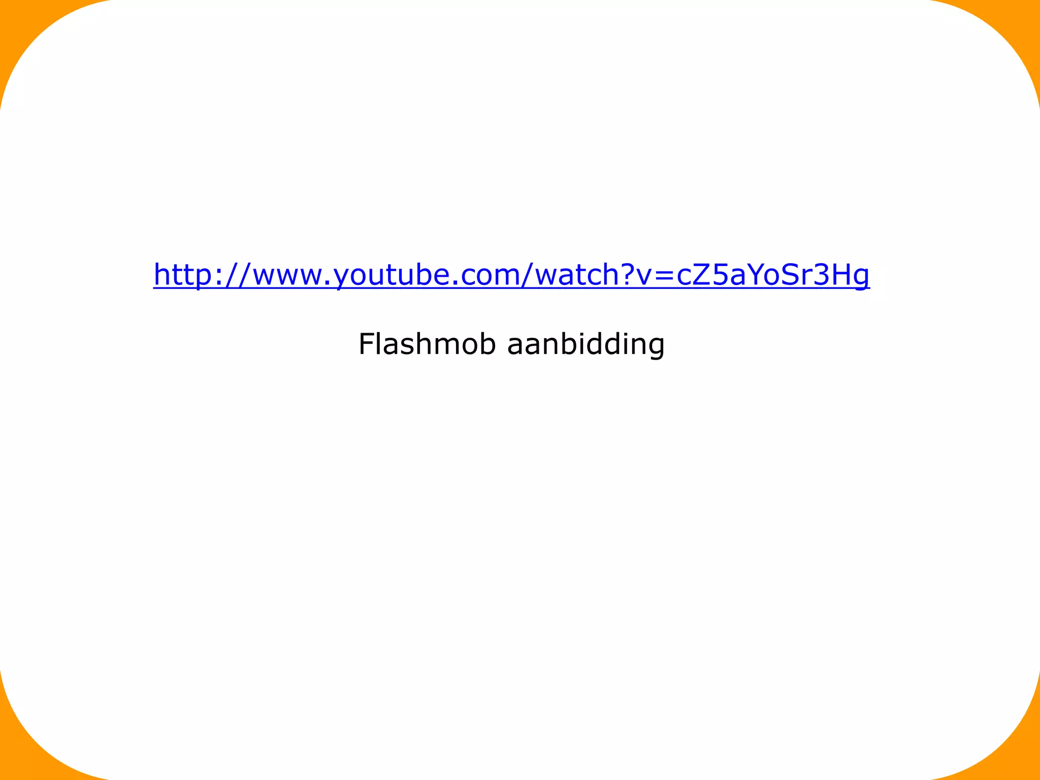 http://www.youtube.com/watch?v=cZ5aYoSr3Hg
Flashmob aanbidding

 