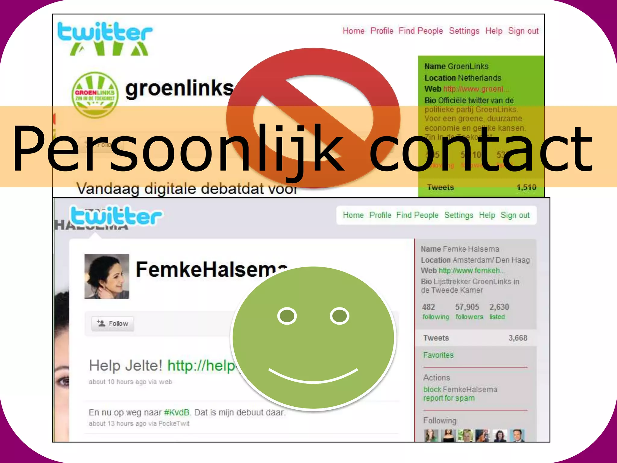 Persoonlijk contact
 