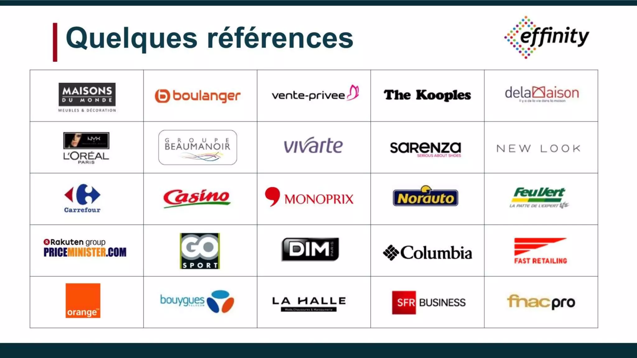 Quelques références
 