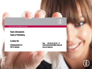 Spitzen Vorlagen – auch in d.3.Werder Bremen ist Kunde von d.velop