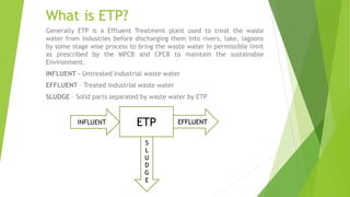 Effluent treatment plant | PPTX