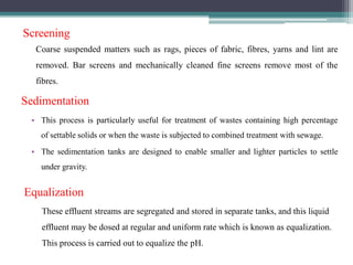 Inty Lint Process Effluent treatment process | PDF