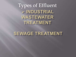 Types of Effluent 
 