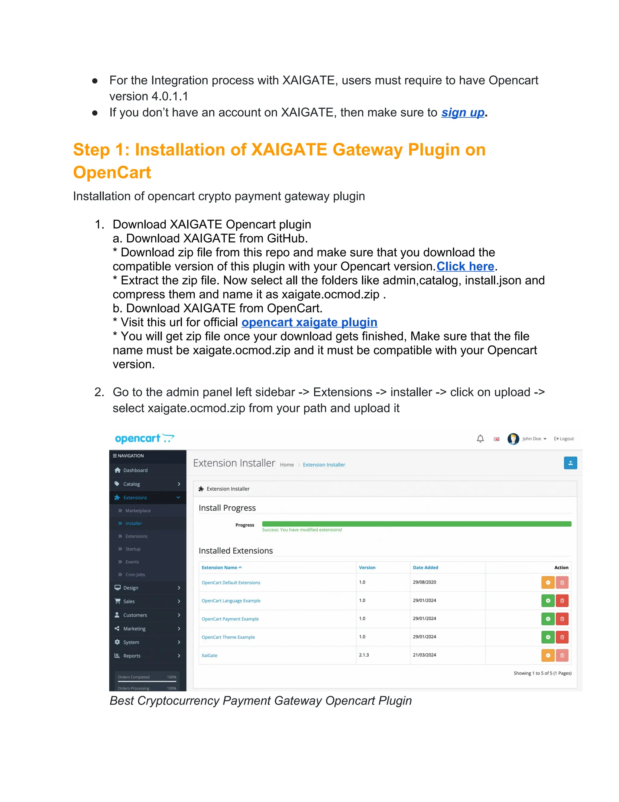Effortless Crypto Integration for OpenCart Stores | DOCX