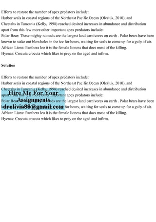 Efforts to restore the number of apex predators includeHarbor sea.pdf