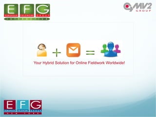 Your Hybrid Solution for Online Fieldwork Worldwide! 