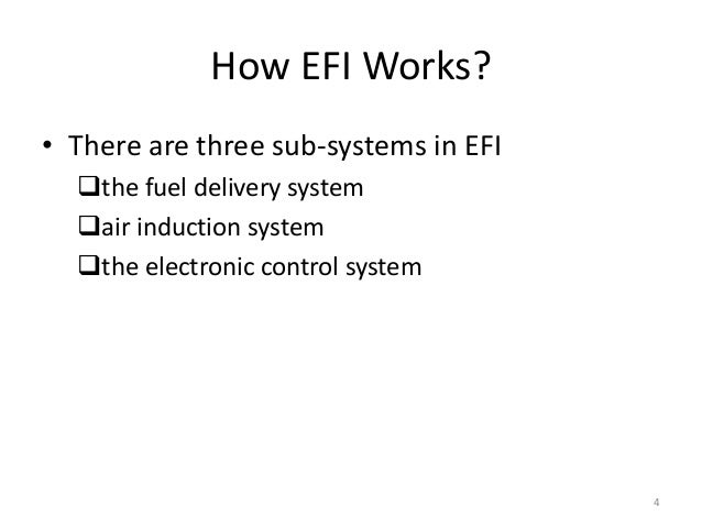efi engine working procedure how efi works