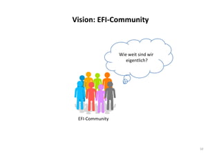 Vision: EFI-Community
10
Wie weit sind wir
eigentlich?
EFI-Community
 