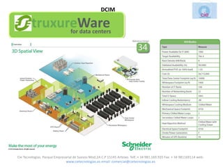 DCIM

    StruxureWare
           for data centers
                                                          TM




Cie Tecnologias. Parque Empresarial de Suevos Mod.2A C.P 15145 Arteixo. Telf.:+ 34 981.169.935 Fax: + 34 981169114 web:
                               www.cietecnologias.es email: comercial@cietecnologias.es
 
