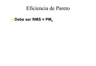 Eficiencia de Pareto
Debe ser RMS = PML
 