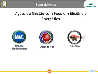 Gerenciamento
Ações de Gestão com Foco em Eficiência
Energética
 
