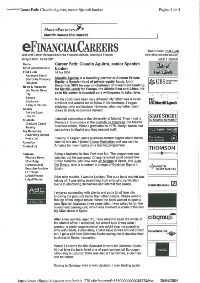 Financial Cariers