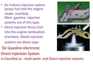 Direct Injection Chamber Types Electronic Fuel Injection System | PPTX