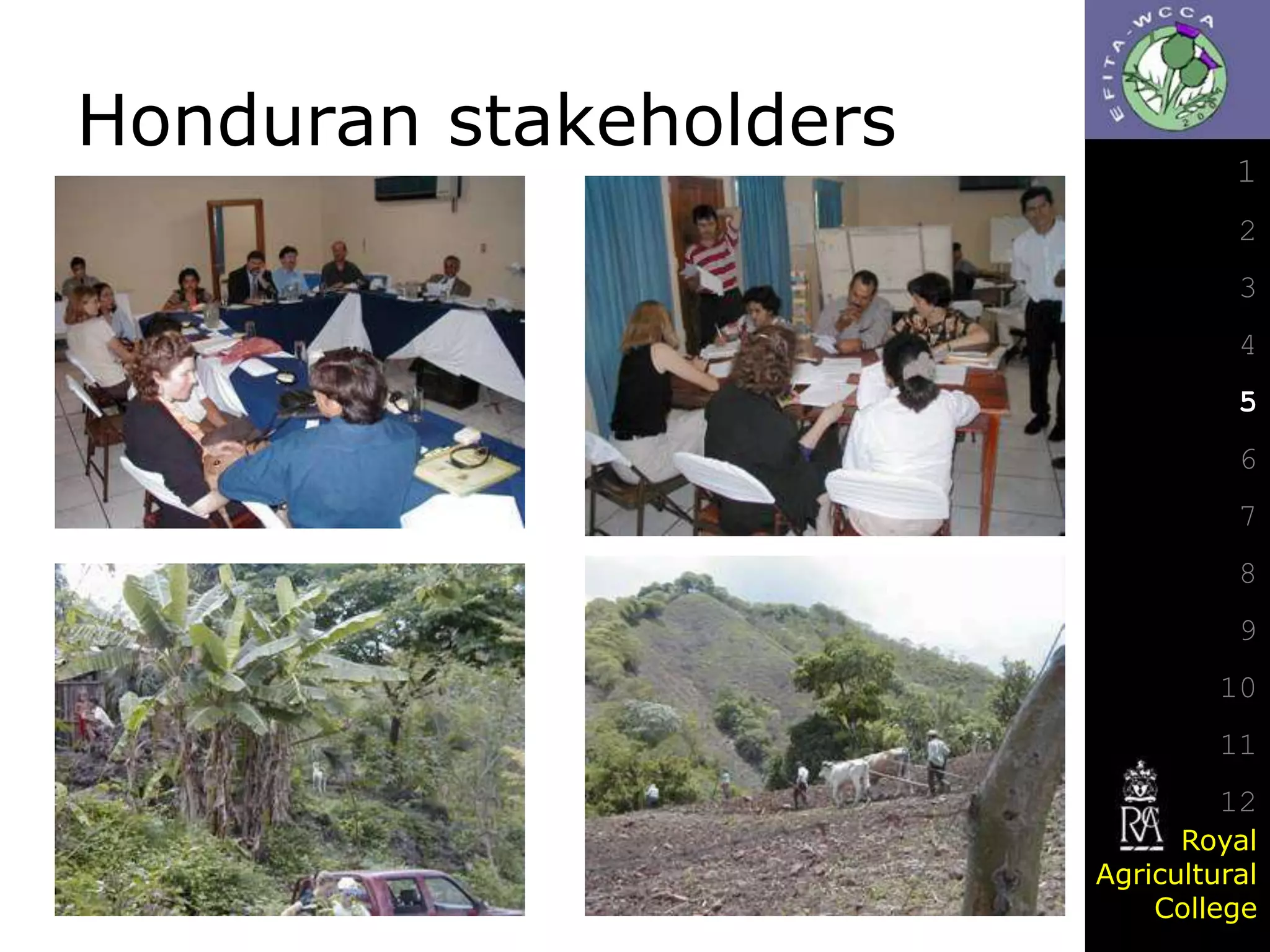 Honduran stakeholders

1
2
3
4
5

6
7
8
9

10
11
12
Royal
Agricultural
College

 