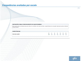 Competências avaliadas por escala
                                    |8|
 