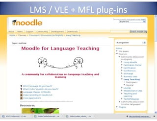 LMS / VLE + MFL plug-ins
 