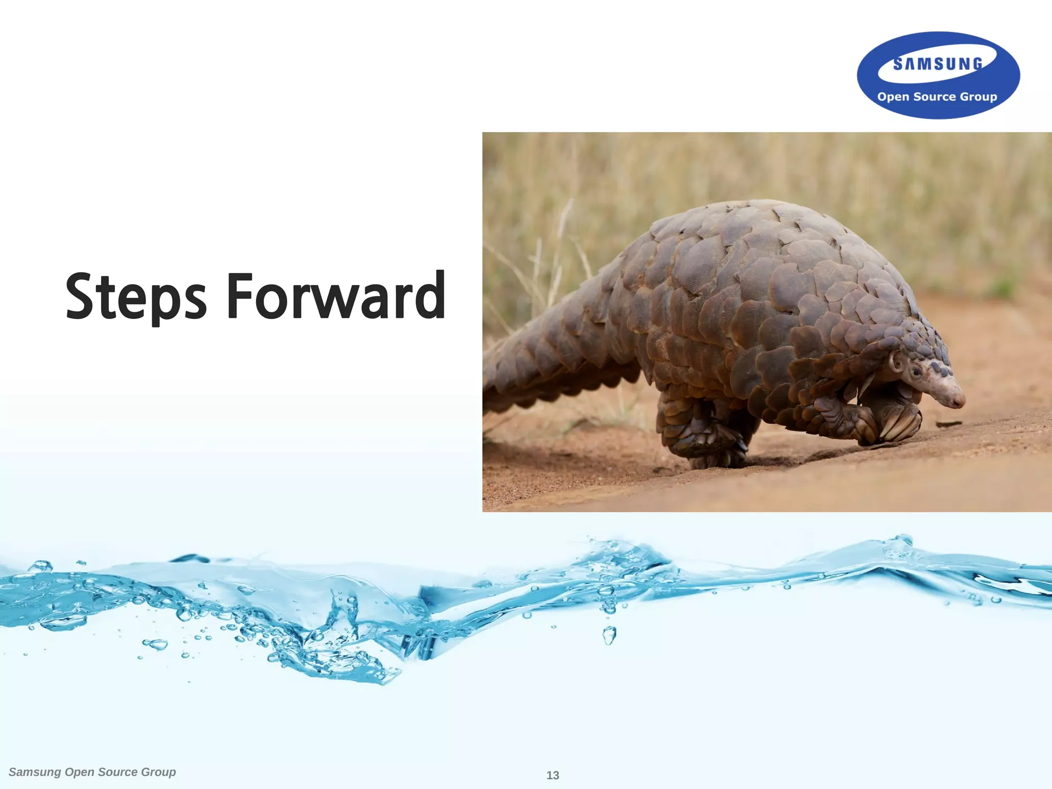13Samsung Open Source Group
Steps Forward
 