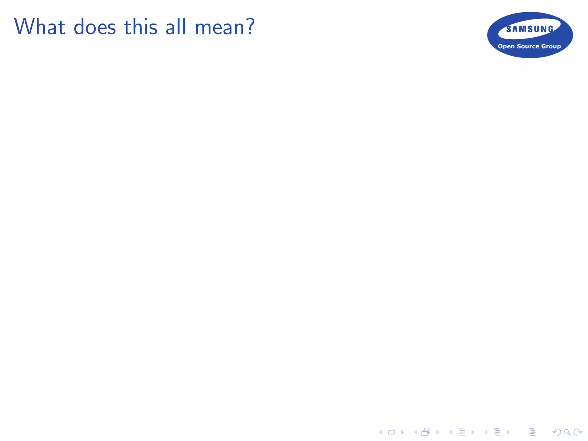 What does this all mean?
 