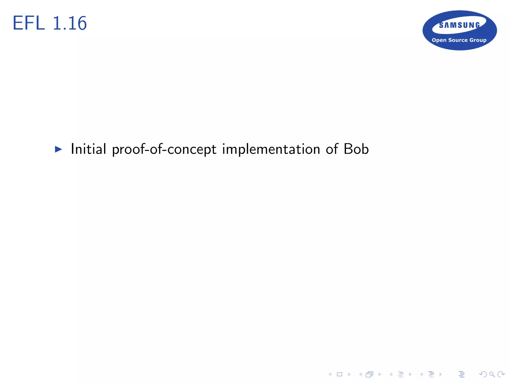 EFL 1.16
Initial proof-of-concept implementation of Bob
 