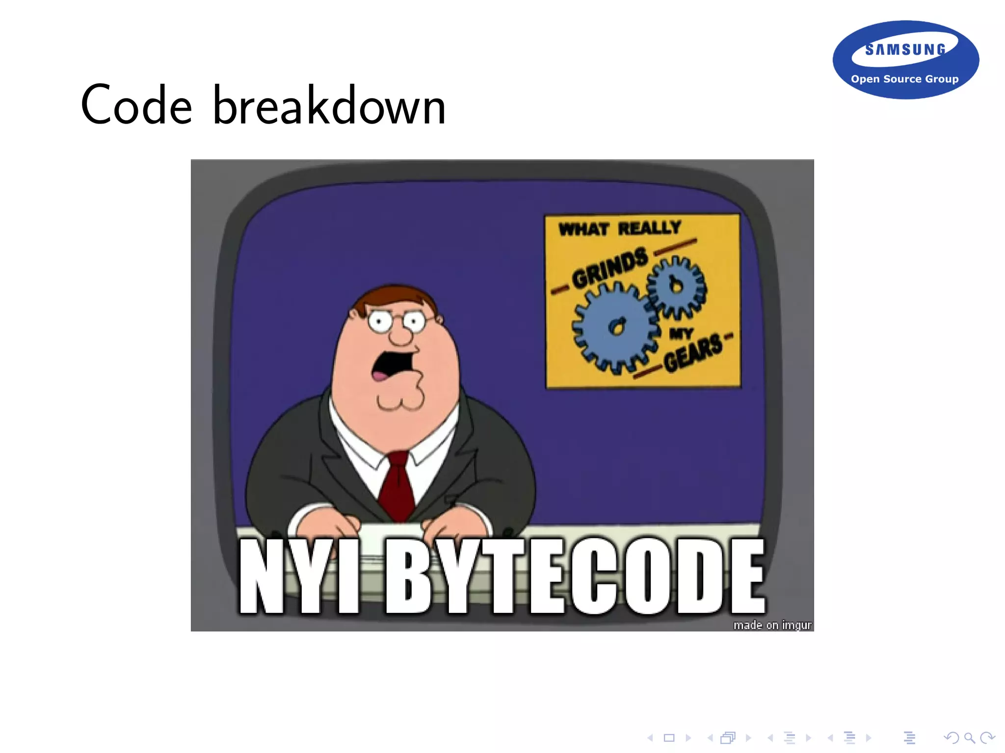 Code breakdown
 