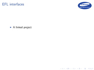 EFL interfaces
A linked project
 