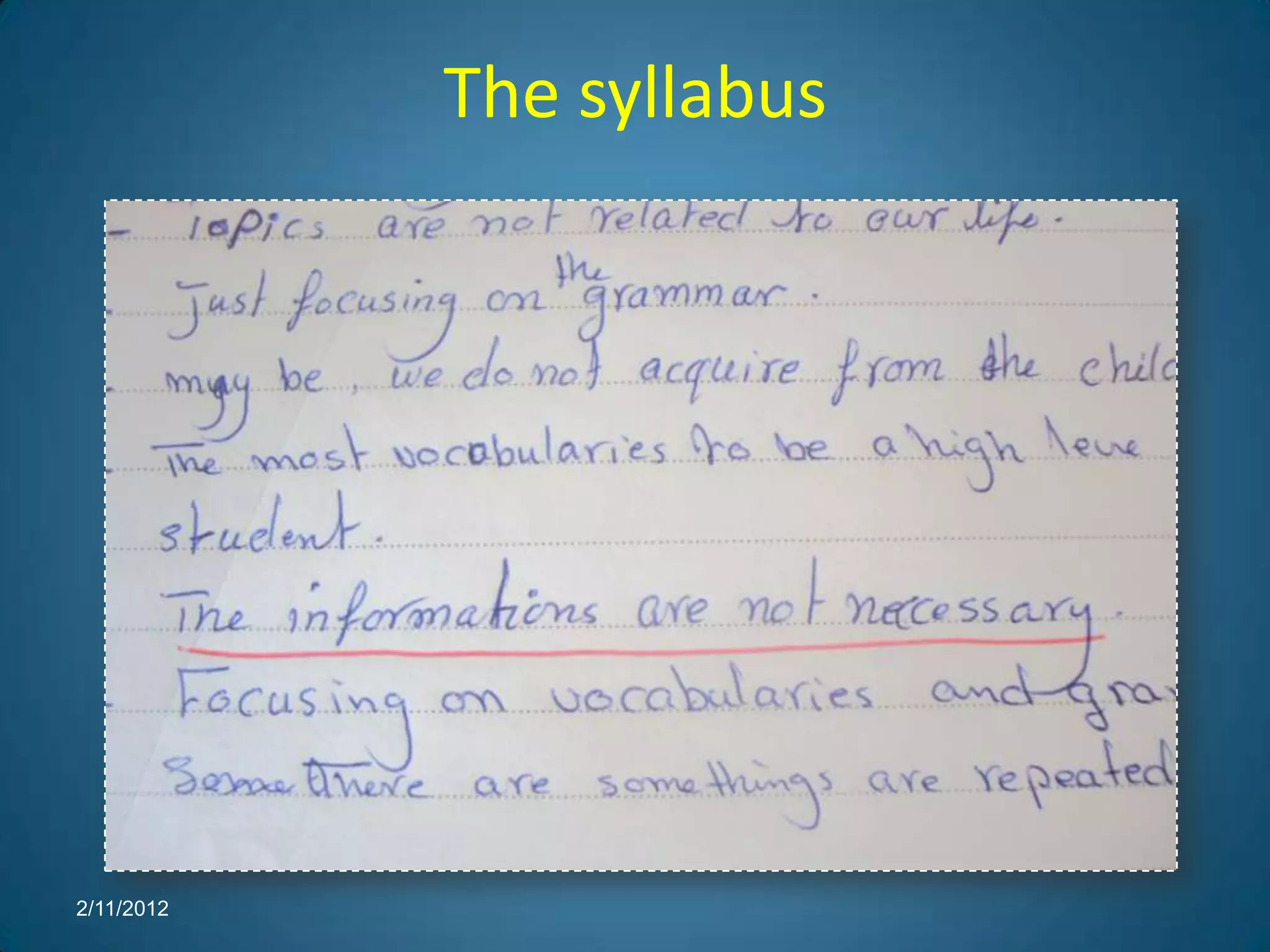 The syllabus




2/11/2012
 