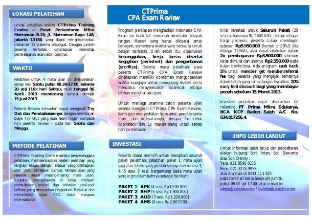 CPA Exam Review - Indonesia CPA Exam