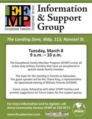 Efmp support group march 11[1]