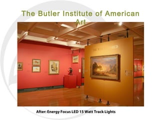 The Butler Institute of American
               Art




    After: Energy Focus LED 15 Watt Track Lights
 