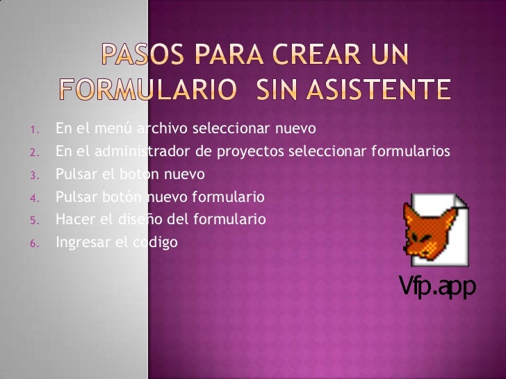 formularios en Visual Foxpro