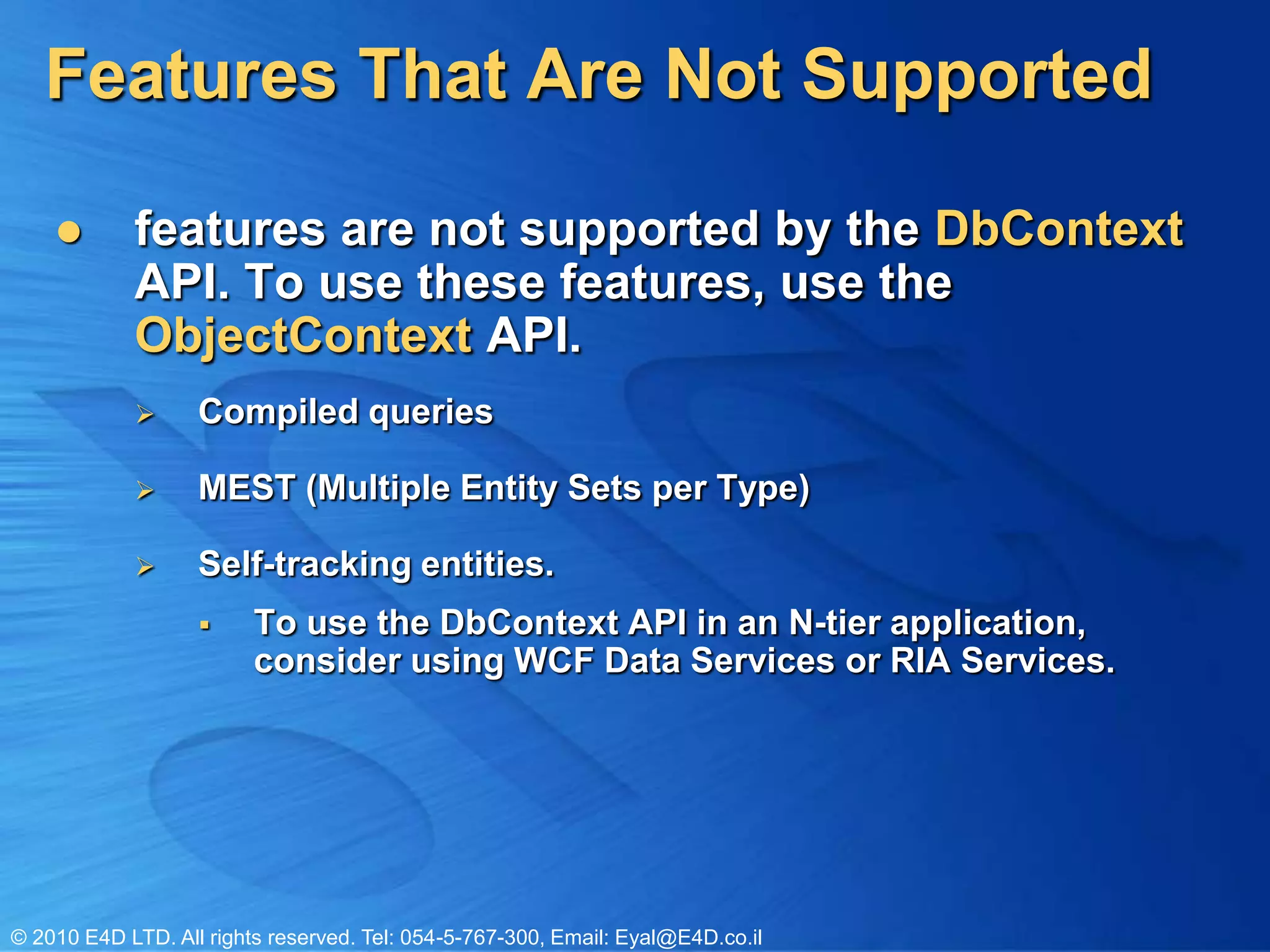 Entity Framework Overview
