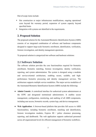 Automated Biometric Identification System Project Proposal for ...