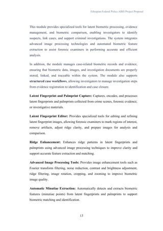 Automated Biometric Identification System Project Proposal for ...