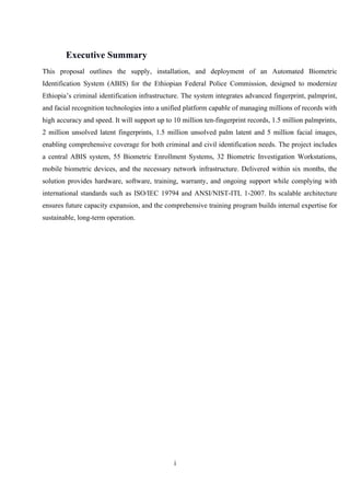 Automated Biometric Identification System Project Proposal for ...